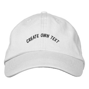 Create own Text Printed White-Hat Embroidered Hat
