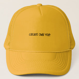 Create own Text Yellow and Yellow colour Stylish Trucker Hat