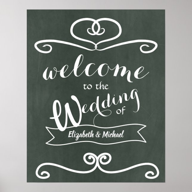 Create Own Wedding Welcome Sign with this Template (Front)