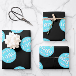 Create Personalised Business Company Event Logo Wrapping Paper Sheet