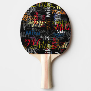 Create Personalised Colour Name Typography   Ping Pong Paddle