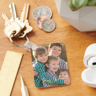 Create Personalised Custom Photo and Text Keychain