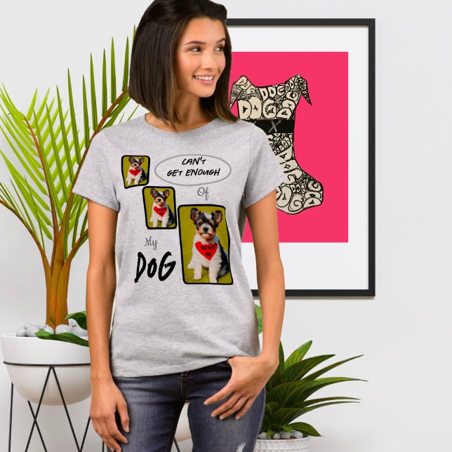 Create/Personalised Dog 3-Panel Photos T-Shirt (Creator Uploaded)