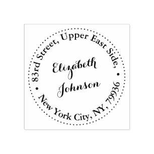 Create Personalised Elegant Name Return Address Rubber Stamp