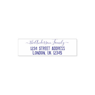 Create Personalised Elegant Name Return Address Se Self-inking Stamp