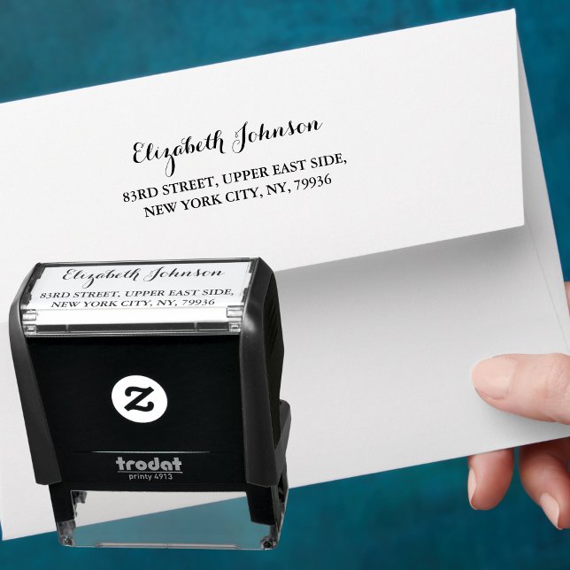 Create Personalised Elegant Name Return Address Self-inking Stamp (Create Personalized Elegant Name Return Address Self-inking Stamp)