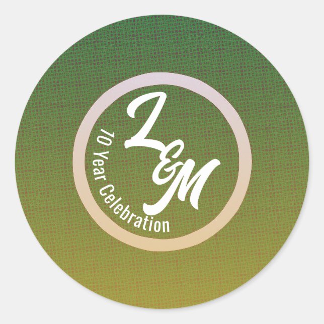 Create Personalised Green Celebration Stickers (Front)