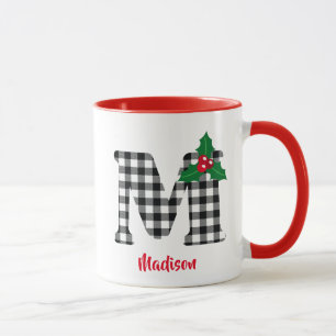 Create Personalised Name Initial M Christmas Mug