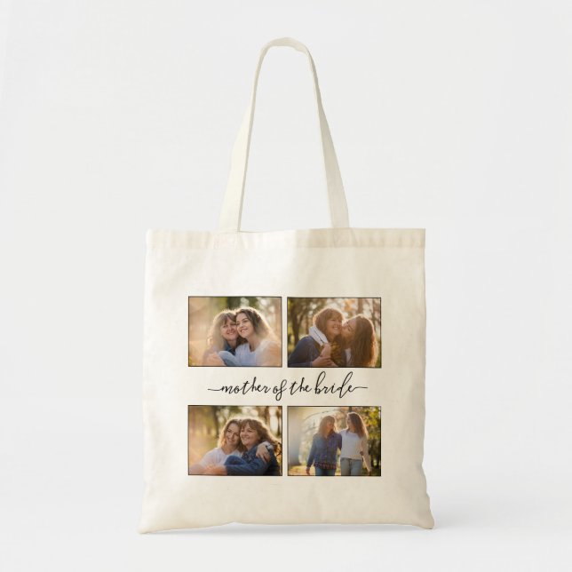 Create Personalised Photo Collage Mother of Bride Tote Bag (Front)