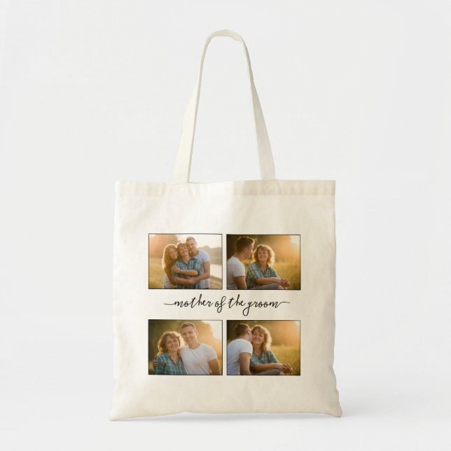Create Personalised Photo Collage Mother of Groom Tote Bag (Front)