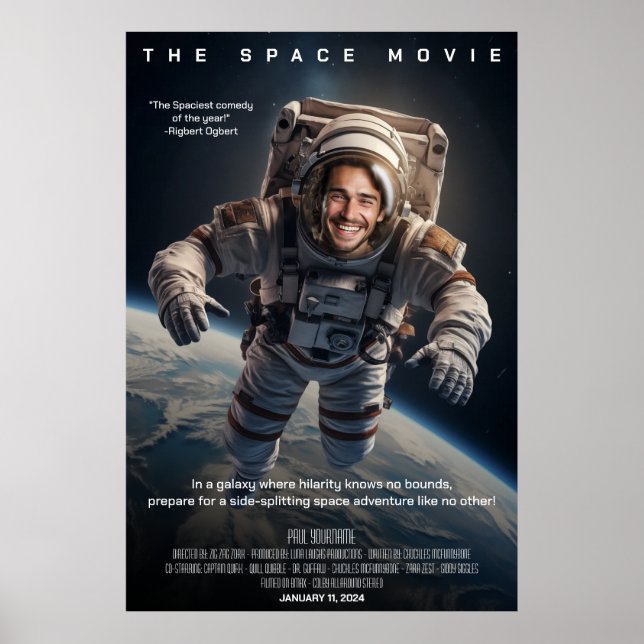 Create Personalised Space Sci-fi Adventure Movie Poster (Front)