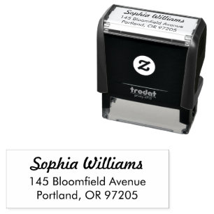Create Personalized Elegant Name Return Address Self-inking Stamp