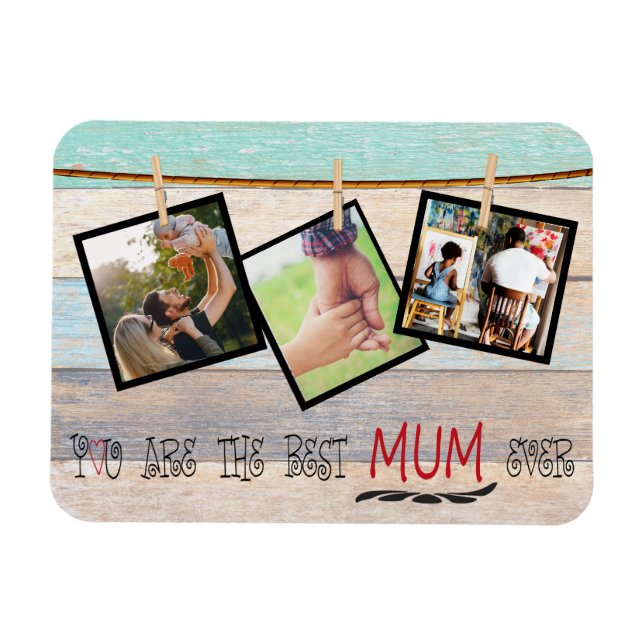 Create Photo Collage For Your Mom Magnet (Horizontal)