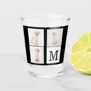 Create Photo Family Monogram Collage Shot Glass