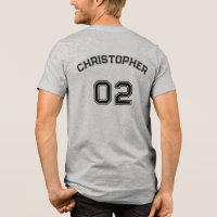 Create Player Name Jersey Number Mens Grey Cotton