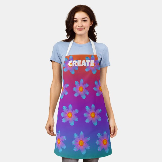 CREATE Rainbow Flowers Apron (Worn)