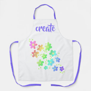Create Rainbow Flowers Apron