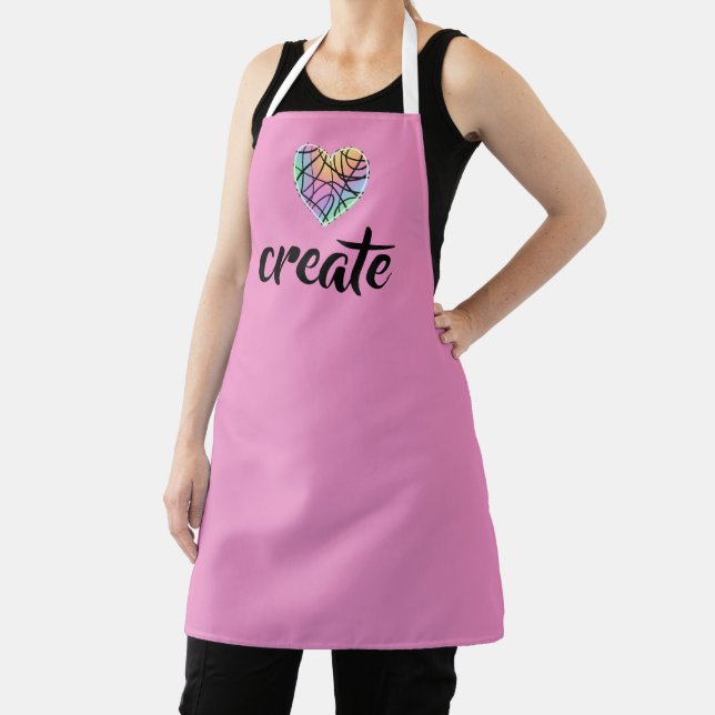 Create Rainbow Heart Apron (Insitu)