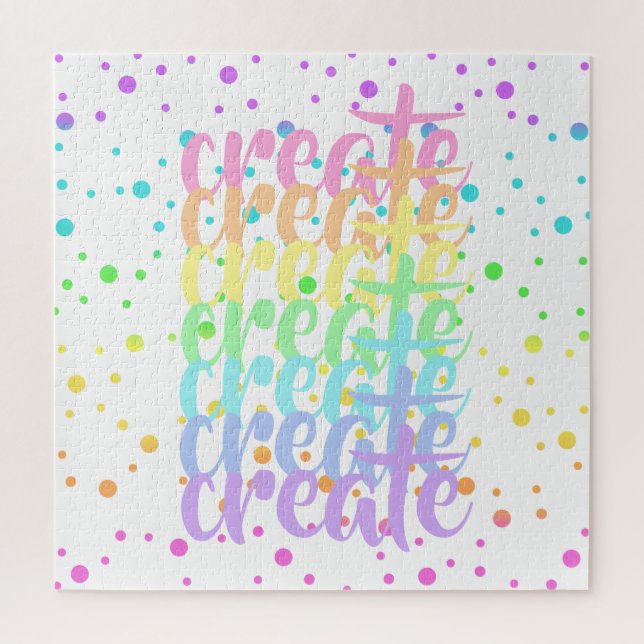 "Create" Rainbow Puzzle (Vertical)