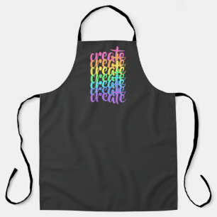 "Create" Rainbow Words Apron