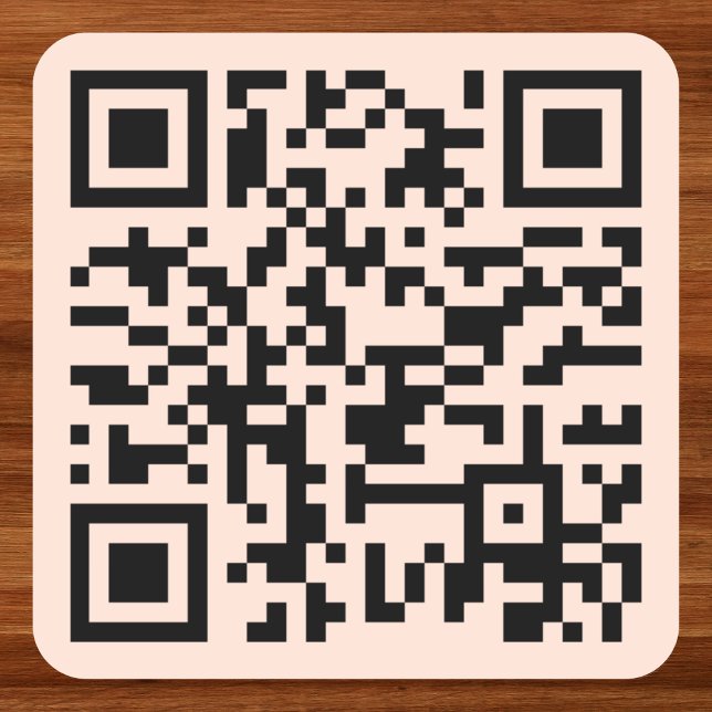 Create Rose Gold Custom QR Code Website Address Square Sticker (Create Rose Gold Custom QR Code Website Address Square Sticker)
