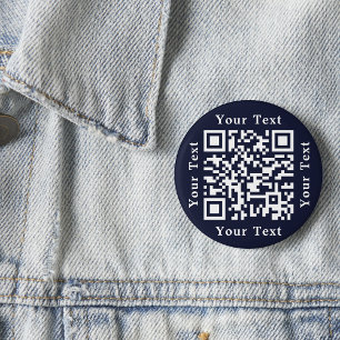Create Scan to Pay or Business Website URL QR Code 6 Cm Round Badge
