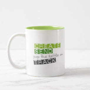 Create Send Kettle Track Two-Tone Coffee Mug