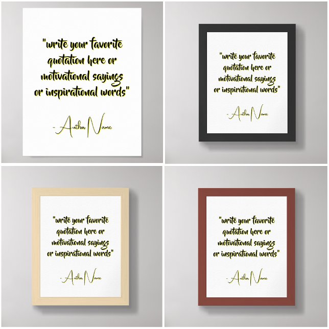Create Short Quotes - Custom Your Own Quote Poster (Custom Short Quote Poster in White)