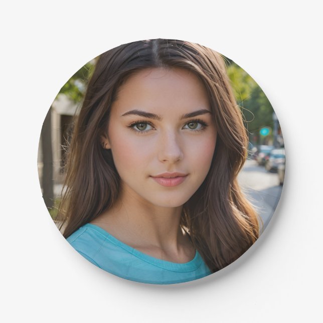 create Simple Custom Photo Personal Paper Plate (Front)