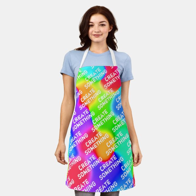 Create Something Rainbow Apron (Worn)