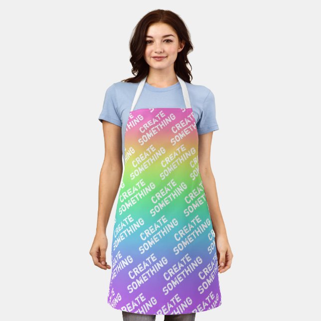 Create Something Rainbow Apron (Worn)