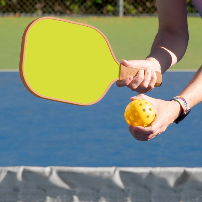 Create Stunning Visual Appeal Yellow Background Pickleball Paddle (Insitu)