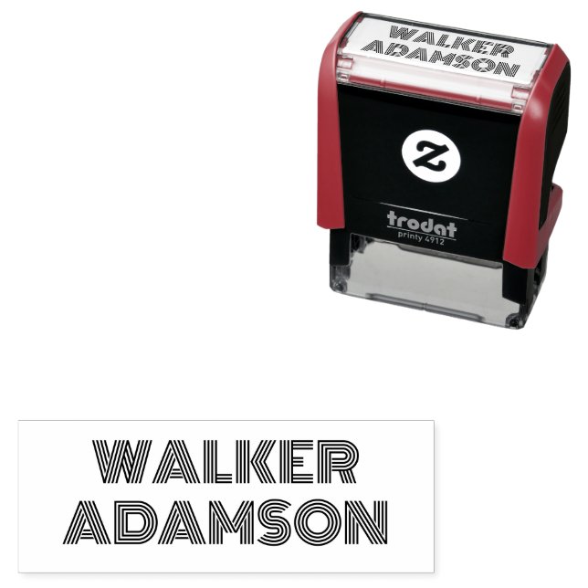 Create Stylish Name Rubber Stamp (Modern Design) (In Situ)