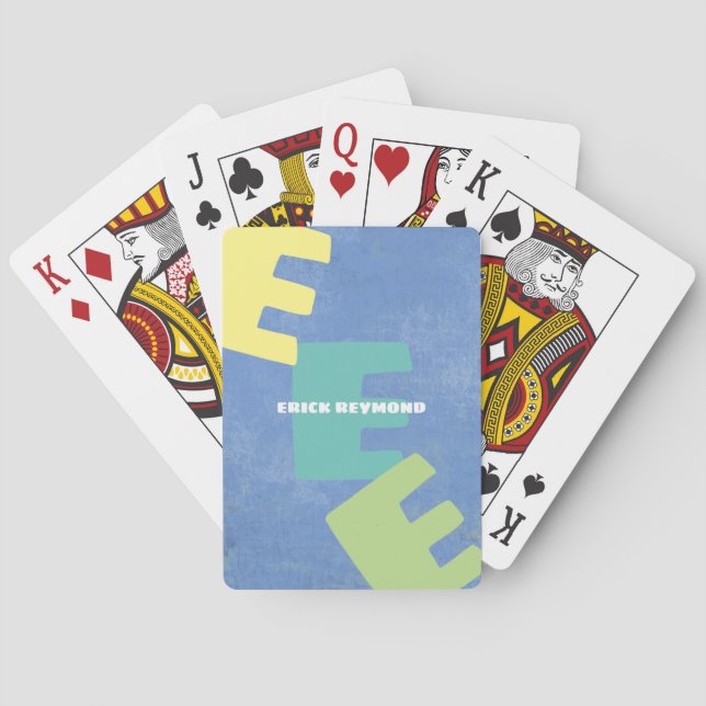 Create stylish playing cards with name periwinkle (Back)