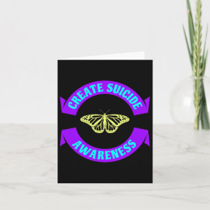 Create Suicide Awareness Ribbon Butterfly Novelty Card