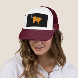 Create Text Printed with Cute Cat Animal Lover-Cap Trucker Hat