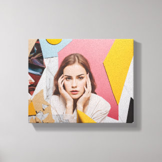 Create the outline of personification of anxiety, canvas print