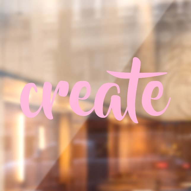 "Create" Window Cling (Sheet 2)