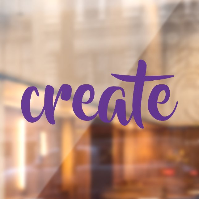 "Create" Window Cling (Sheet 2)
