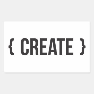 Create - You Choose Background Colour Rectangular Sticker
