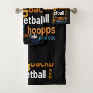 Create You Own Basketball Time Player Sport b-ball Bath Towel Set