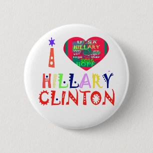 Create You Own Inspirational Hillary Love Quote 6 Cm Round Badge