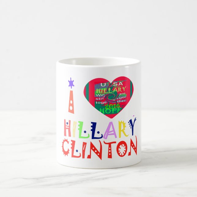 Create You Own Inspirational Hillary Love Quote Coffee Mug (Center)