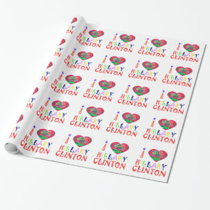 Create You Own Inspirational Hillary Love Quote Wrapping Paper
