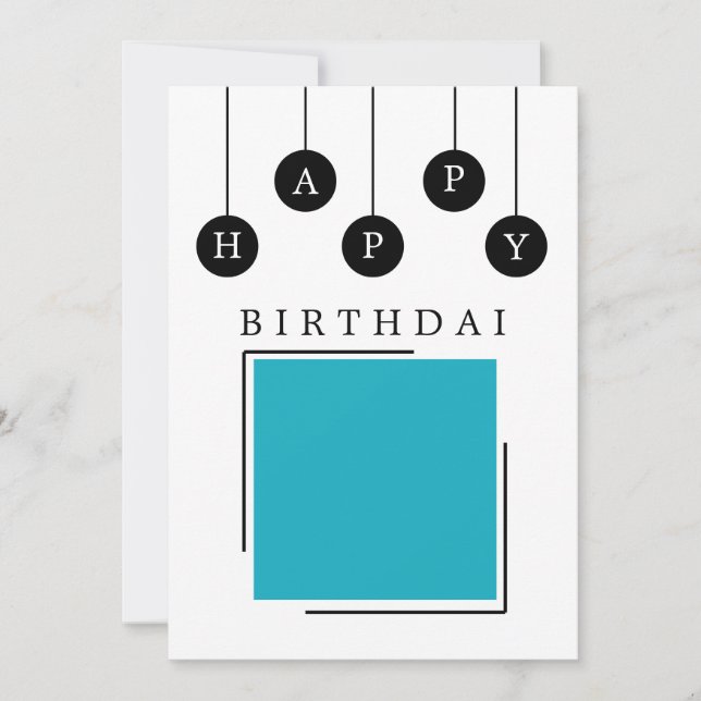Create you own Photo Birthday Greeting Card (Front)