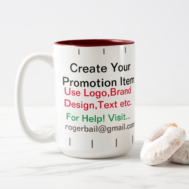 Create You Promotion Items Mug (With Donut)
