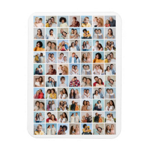 Create Youir Own 70 Photo Collage Editable Colour  Magnet