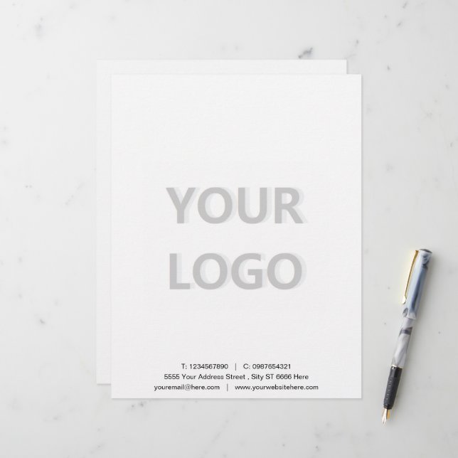 Create Your Branded Business Letterhead Template (Front/Back In Situ)