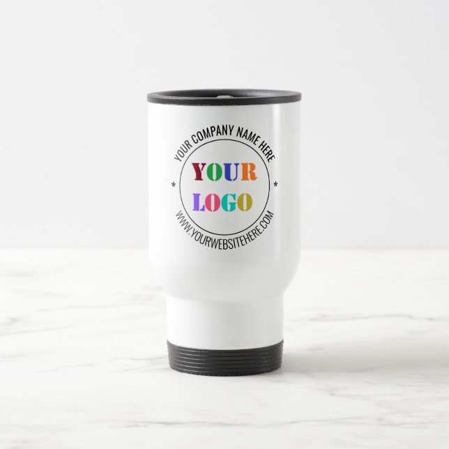Create Your Branded Business Travel Mug Template (Center)