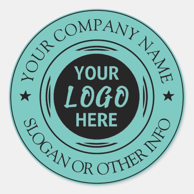 Create Your Business Logo Custom Classic Round Sti Classic Round Sticker (Front)